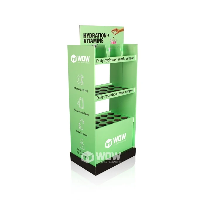 Water bottle display rack